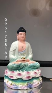 Tượng Phật Dược Sư Poly Gấm 4 màu cao 30-40cm