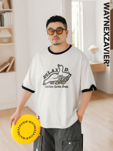 plus Size Mens T-shirt Geeka Panda Casual round Neck Cartoon Print Cotton Polyester Blend Summer Fashion Streetwear