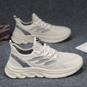 Mens Summer 2025 New Style Mesh Breathable Thick Bottom Running Shoes Comfortable Sports Casual Coconut Shoes