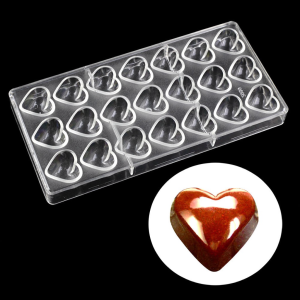 Valentines Day DIY Chocolate Silicone Mold Acrylic Cake Decoration Heart Shaped Sugar Art Baking Tools European Style
