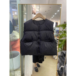 Loose Casual Womens down Cotton Vest Small Pumpkin Style Autumn Winter New Model Bread Clothes Sleeveless Tank Top