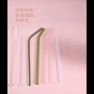 Sikat Pembersih Sedotan Stainless Brush Straw Besi Fleksibel Praktis