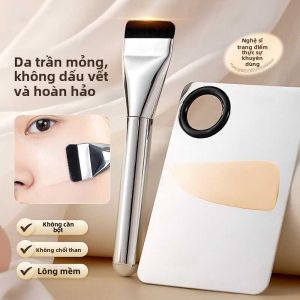 Yan Jin Er Portable Foundation Brush Professional Makeup Artist Soft Bristle Flat Head Seamless Concealer Long Handle China Made