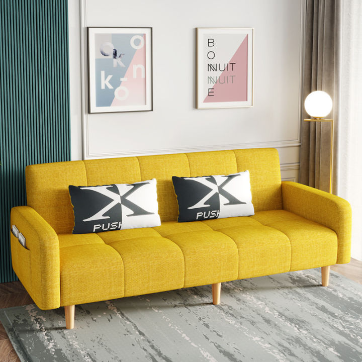 Space-Saving Foldable Sofa Bed with Dual Purpose for Living Room,  Includes Free Throw Pillows and L Type Seat Cover COD Lazada PH