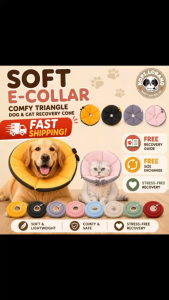 ✅[SG] [FAST] SOFT E-COLLAR COMFY TRIANGLE DOG & CAT RECOVERY CONE ★