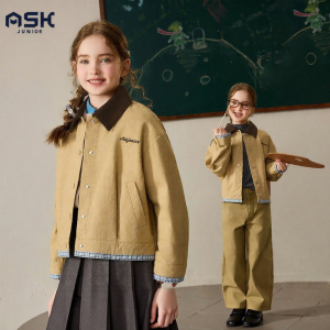 Ask Junior | Autumn New Girls Denim Jacket Medium Large Child Casual College Style