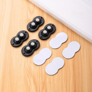4Pcs Self Adhesive Caster Wheels Stainless Steel Nylon 360 Degree Rotation Paste Swivel Wheels Sticky Pulley for Furniture