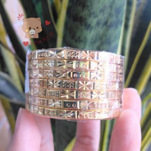 (Có Video) Bộ Ximen 04 Ly Chạm Chéo (Loại 01) Gồm 07 Chiếc Khoá Vàng Thật - Khoá Lưỡi Gà Cao Cấp - Đeo Cực Bền Chấp Cả Nước Mưa Lokalo 14922