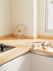 Carbon Steel Kitchen Knife Holder Storage Table Top/Wall Mounted with Drain Tray Chopping Board Magnetic Pot Lid