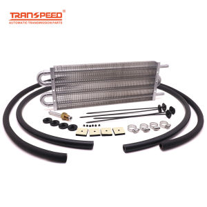 PRO 4 Pass 5/16" Universal Transmission Oil Cooler line Kit oil cool Aluminum 4 Rows Radiator