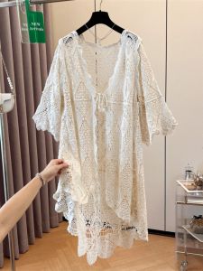 AIYITI | Summer Lightweight Ethnic Lace Knit Blouse for Plus Size Women
