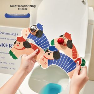 Deodorizing Toilet Paper Self Adhesive Sticker Cartoon Scented Odor Eliminator Bathroom Decorative Home Decorations