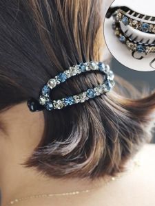 Elegant Diamond Embedded Hair Clip Simple Banana Twist Hair Clamp Original Design Hair Accessories for Women Girls