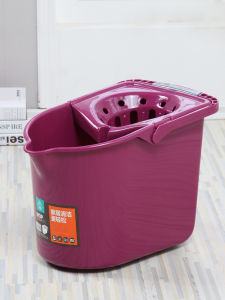 หนาขึ้น คู่มือถังซับพลาสติกมีล้อสําหรับใช้ในบ้านขนาดใหญ่บีบถังน้ําเครื่องมือทําความสะอาดพื้น Duster Bucket