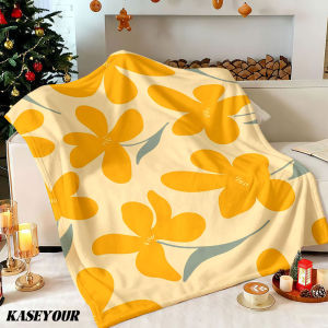 Beast Kingdom | Sunny Blossoms Winter Summer Flannel Blanket Throw Fleece Soft Fuzzy Plush Cozy Fleece Blankets for Sofa Ideal Gifts