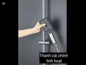 Sen cây tắm đứng HASAKO sen cây phím đàn Led hiện nhiệt độ sen cây 4 chế độ mạ titan có hiện thị nhiệt độ thông minh