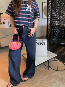 Gold Da Zhi Womens Straight Leg Jeans Mid-Length A-Line Skirt Spring Summer plus Size High Waist Denim Casual Fashion