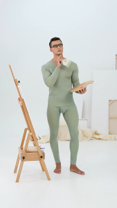 52025 Art double-sided naked thin mens warm underwear slim slim 100 Modal autumn clothes