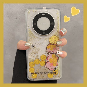 ZPOU Huawei Pura70/80pro+ Mate60pro+ Mate40/50 P60 Womens Full Cover Creative Cartoon Sandflow Mobile Phone Case Protective Shell