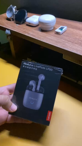 Tai nghe Bluetooth TWS LENOVO Thinkplus LP50 - Âm thanh HiFi Khử nhiễu AAC Giảm ồn IPX5 (màu đen)