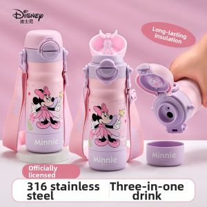 Disney | Portable School Water Bottle with Straw 316 Stainless Steel