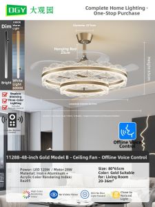 DGY | Invisible Silent Eye-Protective Luxurious Fan Light