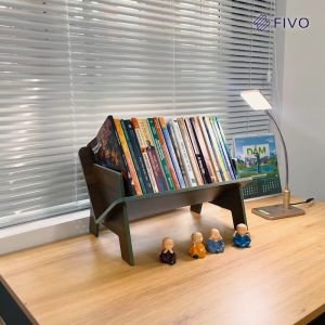Kệ Sách Gỗ Để Bàn Làm Việc FB29 FIVO Lắp Ráp Dễ Dàng Không Cần Phụ Kiện Thiết Kế Hình Chữ V Tiết Kiệm Không Gian