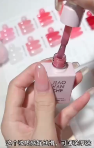 JIAO YAN SHE - New Arrival-10 Colors Glass Beads Jelly Nude Pink -Red High Quality UV Nail Gel Color Set-15ml Soak Off UV