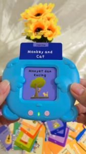 BRAND LOKAL Mainan edukasi mesin pengenalan kosa kata bahasa inggris | Vocabulary learning machine | Mesin pembelajaran kartu elektronik | Kartu flash audio | INFINILAPAN