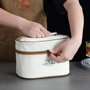 Lunch Box Stainless Tempat Bekal Tempat Makan Stainless Bekal Makan Set 304 Baja Tahan Karat bulat-AN