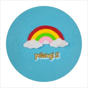Aplikasi pelangi dari kain flanel