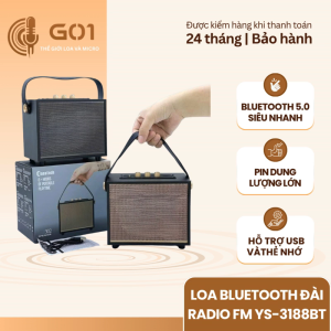 Loa Bluetooth XM202 màu nâu đen kết nối Bluetooth âm thanh rõ ràng mang theo tiện lợi bảo hành 24 tháng