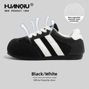 HuanQiu | Versatile Big-Toe Design Elevated Casual Sneakers for Women Thick Soled