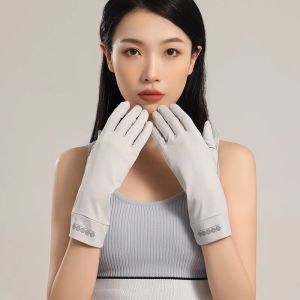 UV Protection Ice Silk Womens Gloves Slip-resistant