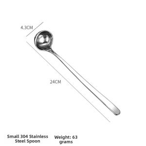 Yisheng | Long Handle Home Use 304 Stainless Steel Seasoning Spoon