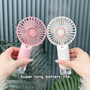 Hand Held Spray Fan Portable Small Fan USB Charging Desktop Fan Long Endurance