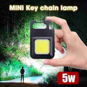 2 pcs Mini LED Flashlight COB Keychain Light USB Charging Emergency Light Household Strong Magnetic Work Light Outdoor Camping Light Auto Repair Light