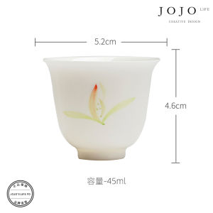 Hand-Painted Thin-Walled Chai Cup Gongfu Tea Set by Purple Spring Gap Quality Assurance Vintage Modern Simple Style Ceramic