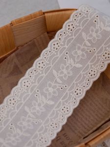 Vải Cotton Mềm Viền Thêu Rỗng DIY Vải Cotton Viền Quần Áo Vật Liệu Trang Trí Viền Hoa Vải Cotton Nguyên Chất