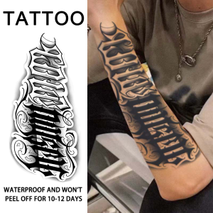1Pc Dark and Cool Temporary Tattoo Sticker Long-lasting and Waterproof Realistic Fake Tattoos for Man and Women For Arm Leg