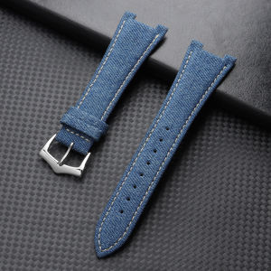 Nylon Leather Watch Strap Soft Wristbelt 25mmx13mm Business Men Band for Patek Philippe Nautilus Series 5711 5712 7010G Bracelet