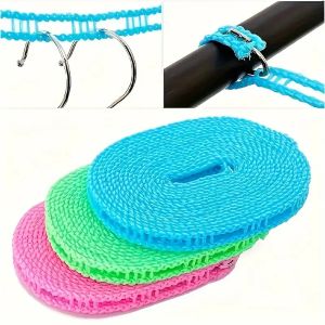 Portable Clothesline Upgraded Thickened Anti-slip Windproof Drying Rope Drying Clothes Hanging Rope Outdoor Camping Accessories