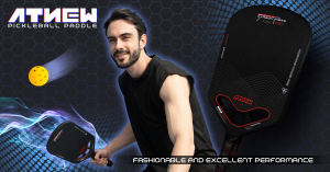 ATNEW Edgeless Pickleball Racket Carbon Fiber 3K SurfaceT700 Carbon Fiber Picklebll Paddle16MM Thermoformed Pickleball Paddle With Three Holes