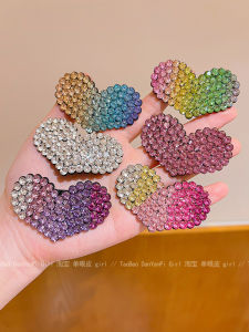 Girls Gradient Heart Shaped Hair Clip Korean Style Baby Hair Accessories Childrens Fashion Hair Accessories for Girls