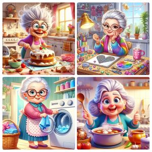 Oil Painting By Numbers Portrait of Grandma DIY Number Drawing Canvas Pictures By Numbers Home Decor Large Size