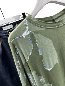 เสื้อยืดคอกลมแขนยาวผ้าฝ้ายแท้คุณภาพสูง ทรงเข้ารูป ใส่สบาย สำหรับผู้หญิง ฤดูใบไม้ร่วง 2024 แฟชั่นลำลอง เสื้อตัวบน