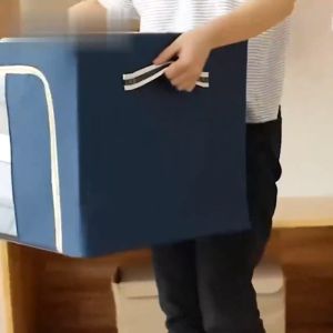 Z-Gadget⚡72L/100L Large Storage Box Foldable Oxford Box Steel Frame Detachable Storage Box clothes organization