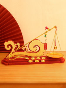 Moving House Decoration Items Satisfactory Fortune Teller Scale New Home Decoration Metal Material Chinese Style Entrance Hall