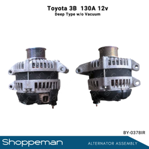 TOYOTA 3B ALTERNATOR ASSEMBLY DEEP TYPE WITHOUT VACUUM 130A 12V BY-0378IR