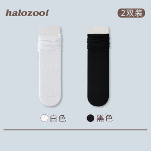 ถุงเท้ายาวผ้าฝ้ายลูกไม้สีขาวสําหรับผู้หญิงฤดูร้อนบางส่วนเข่าสูงซ้อนถุงน่องพร้อมฟังก์ชั่นการสร้างขา